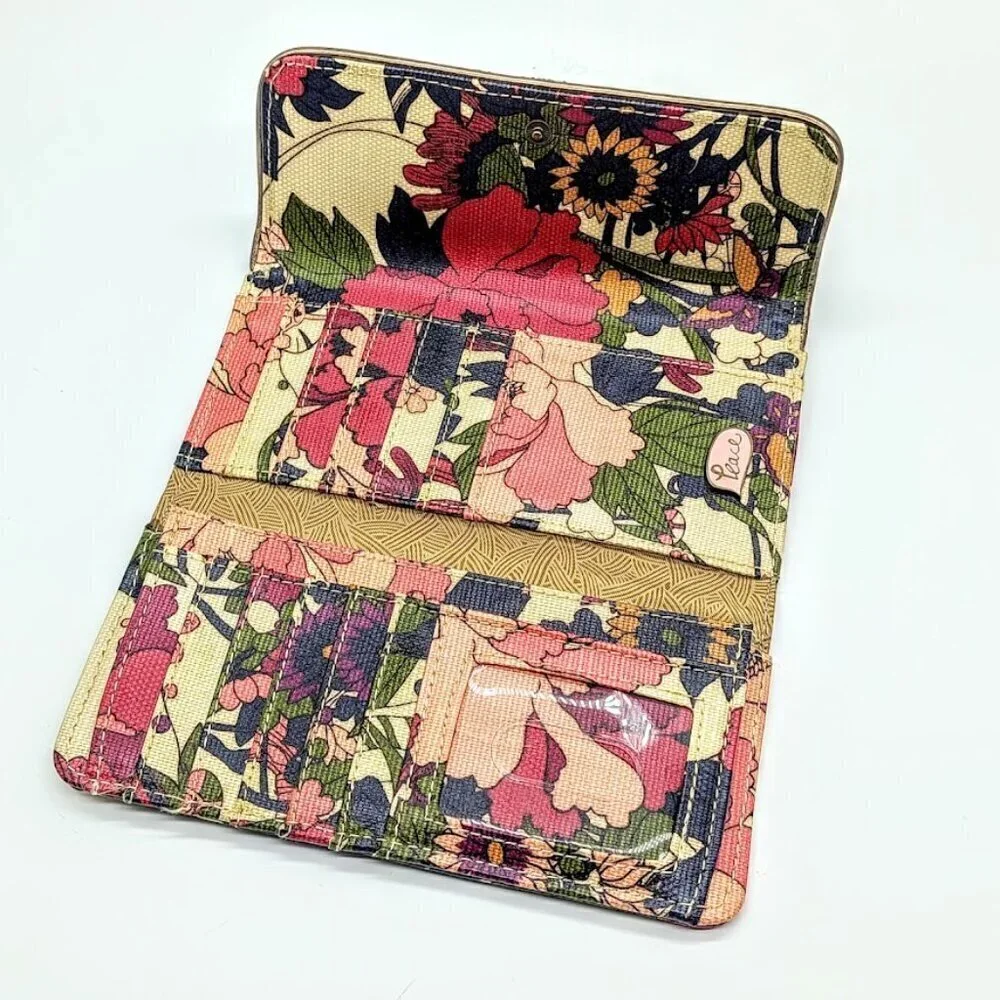 Sakroots Peace Multicolor Coated Canvas Trifold Wallet